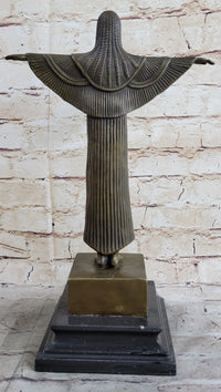 Milo Egyptian Princess Bronze Marble Sculpture Art Deco
