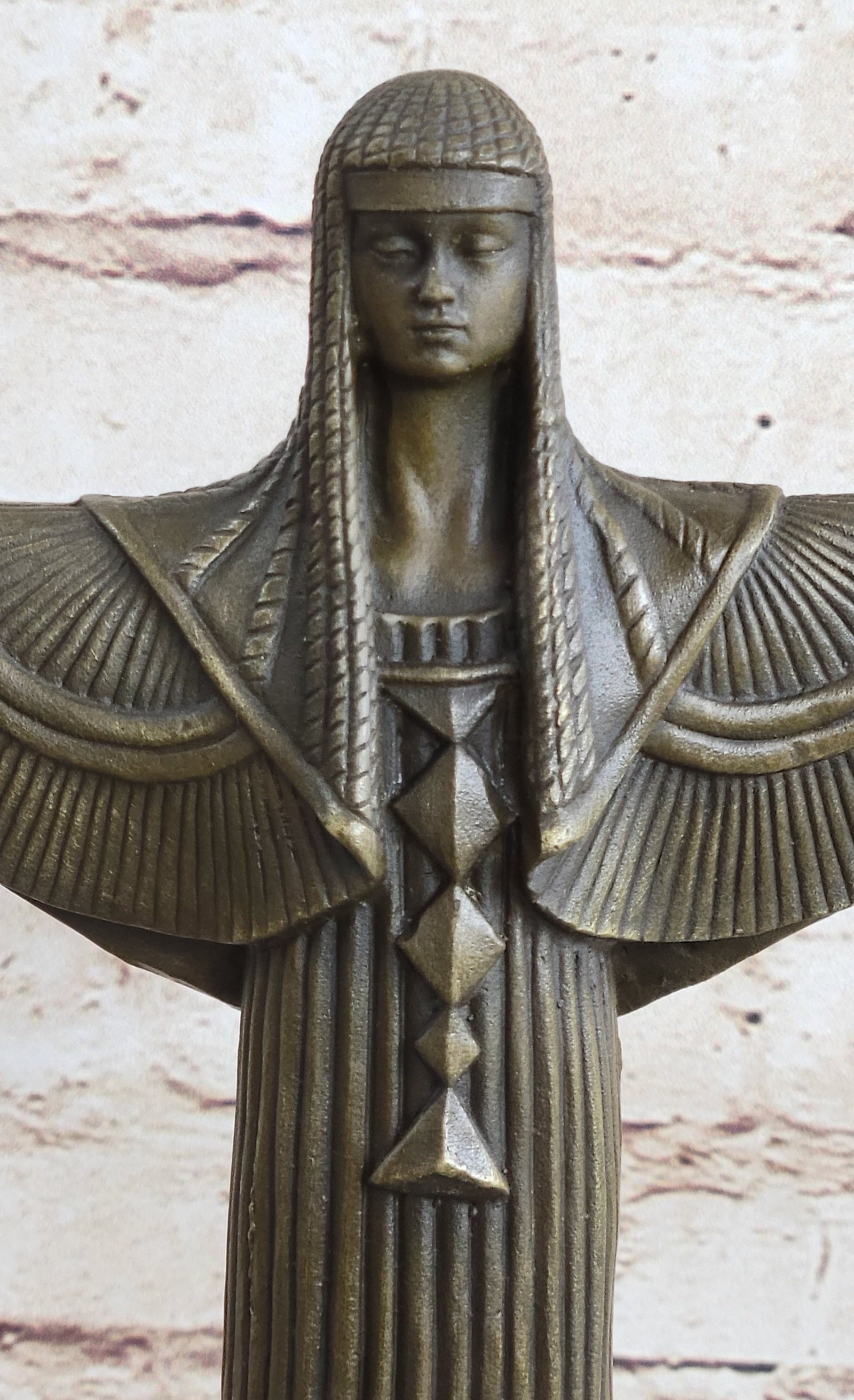 Milo Egyptian Princess Bronze Marble Sculpture Art Deco