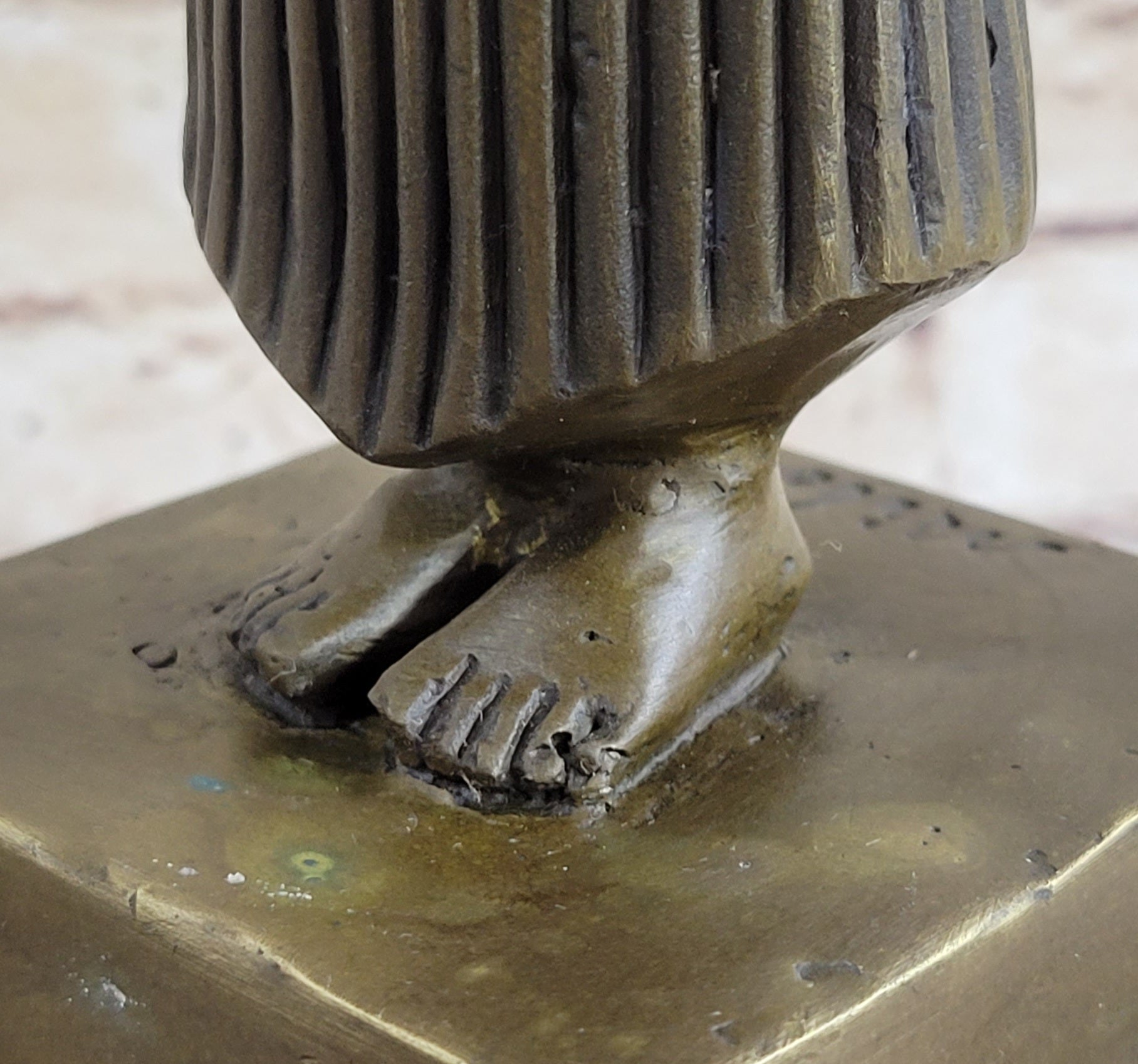 Milo Egyptian Princess Bronze Marble Sculpture Art Deco