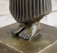 Milo Egyptian Princess Bronze Marble Sculpture Art Deco