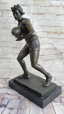 Rugby Football Player Bronze Sculpture Trophy 15" x 8"