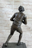 Rugby Football Player Bronze Sculpture Trophy 15" x 8"