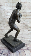 Rugby Football Player Bronze Sculpture Trophy 15" x 8"