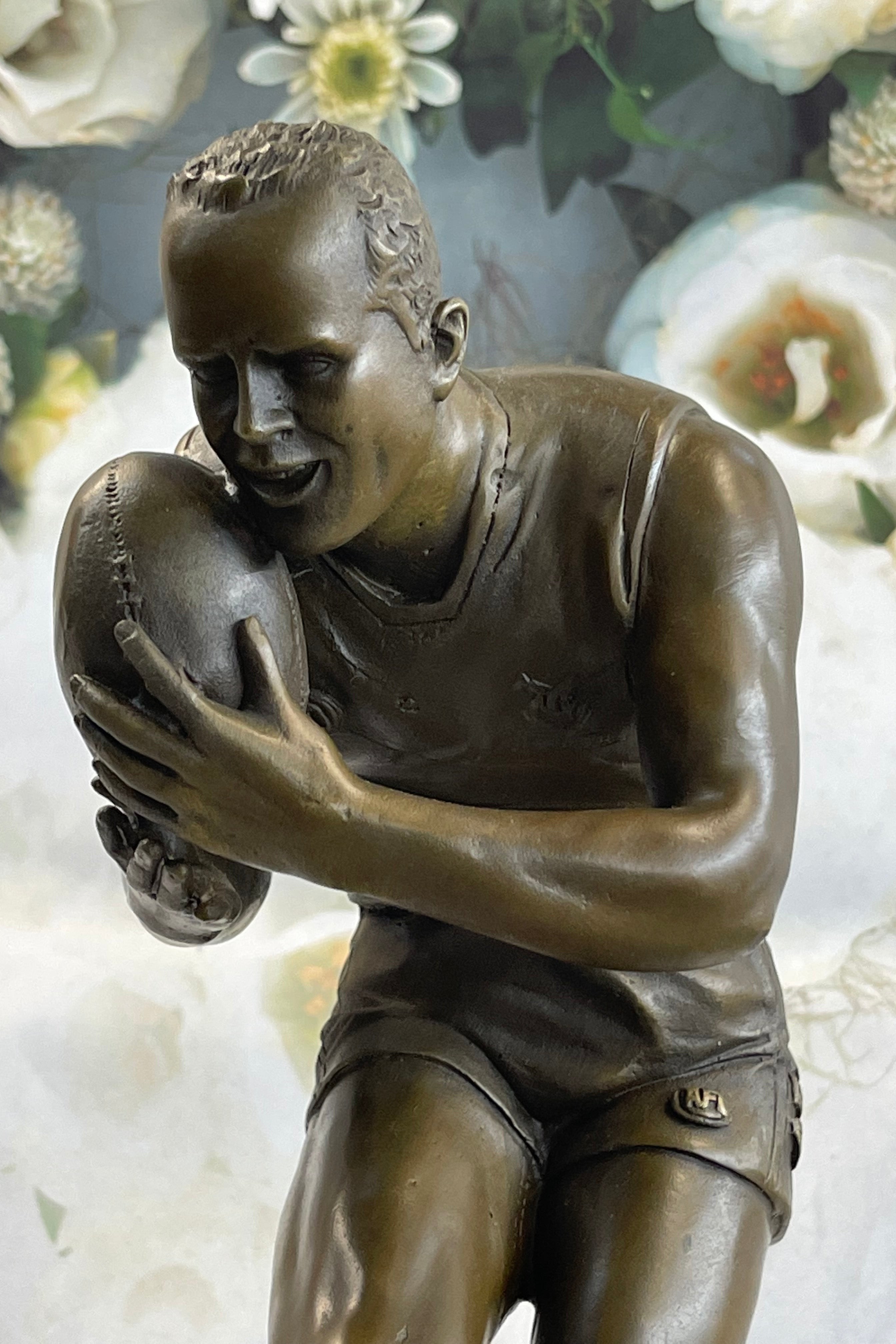 Australian Aussie Rugby Player Bronze Trophy 12" x 8"