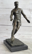 Large Muscular Rugby Player Bronze Sculpture by Milo