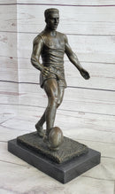 Large Muscular Rugby Player Bronze Sculpture by Milo