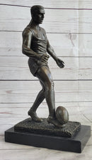 Large Muscular Rugby Player Bronze Sculpture by Milo