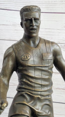 Large Muscular Rugby Player Bronze Sculpture by Milo
