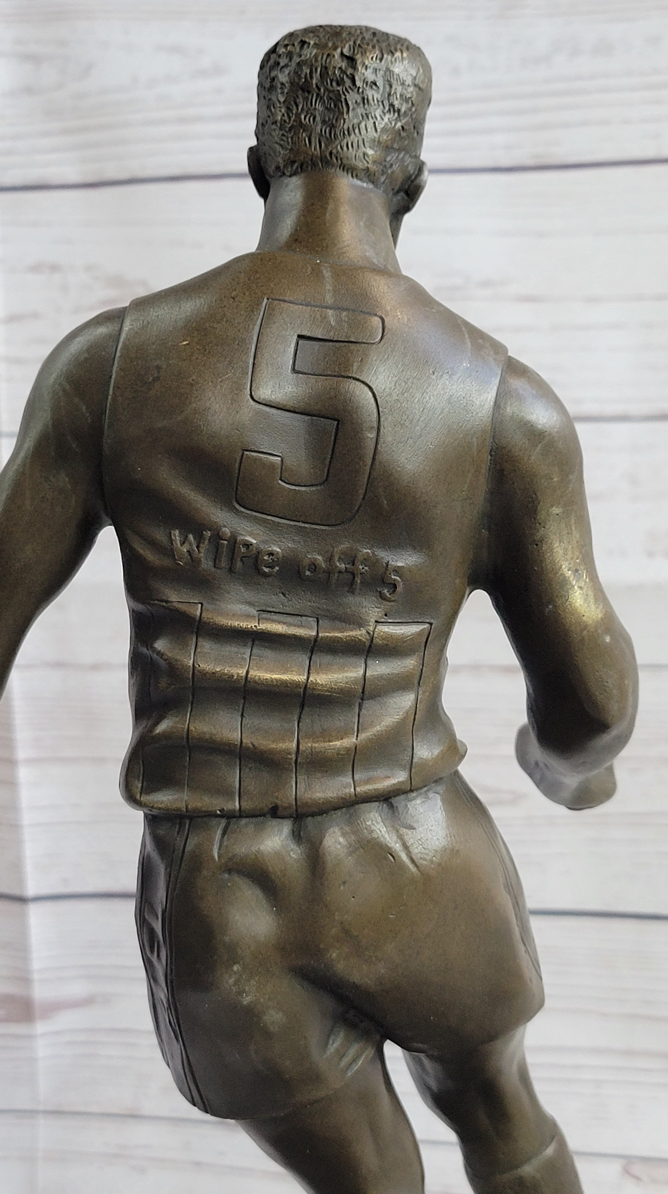 Large Muscular Rugby Player Bronze Sculpture by Milo