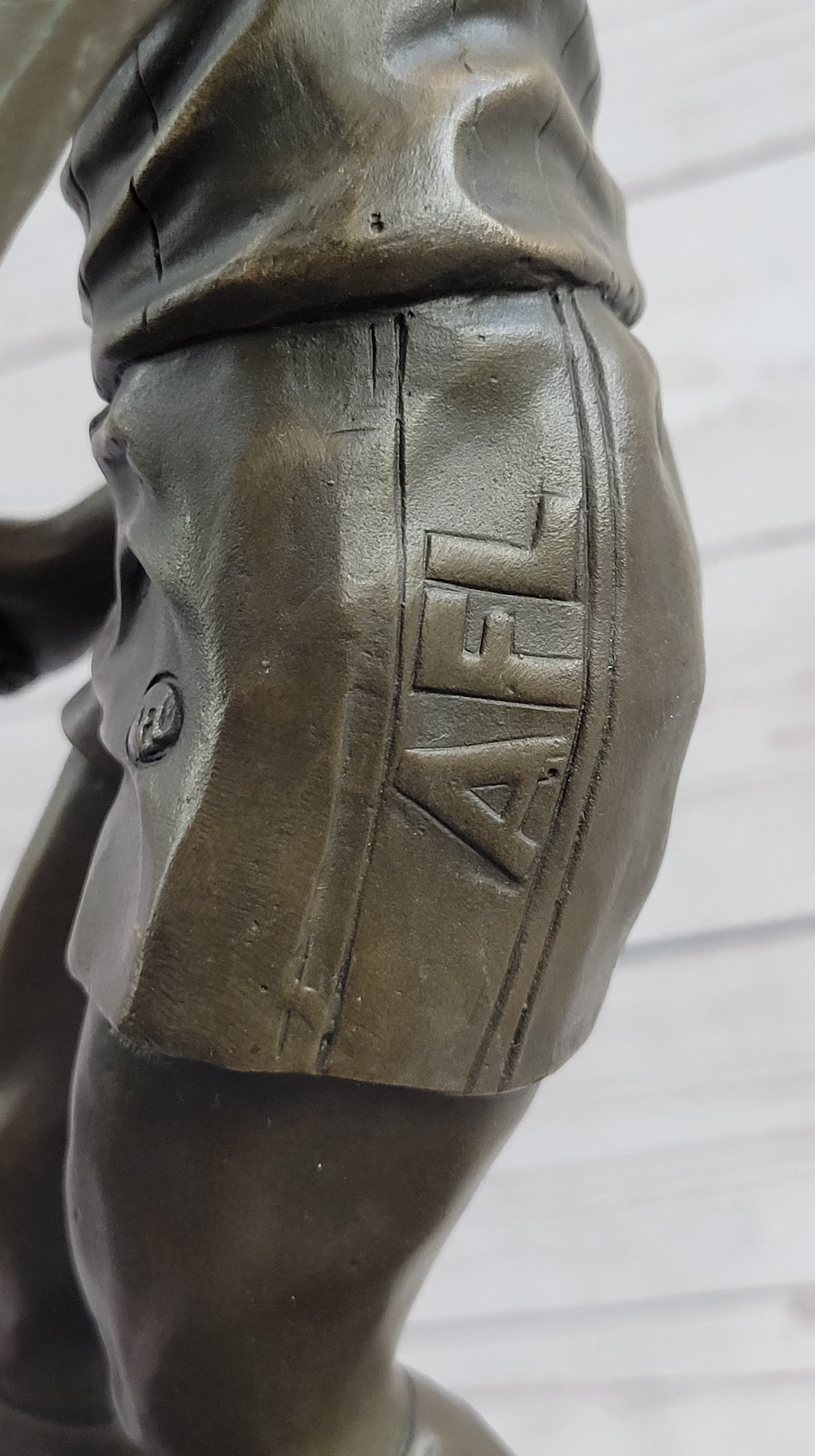 Large Muscular Rugby Player Bronze Sculpture by Milo
