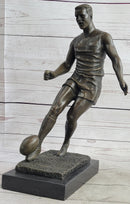 Large Muscular Rugby Player Bronze Sculpture by Milo