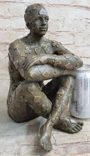 Tribute to Dali Man with Poker Outfit Bronze Sculpture