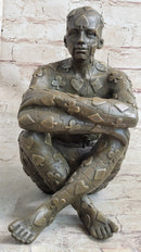Tribute to Dali Man with Poker Outfit Bronze Sculpture
