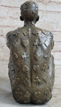 Tribute to Dali Man with Poker Outfit Bronze Sculpture
