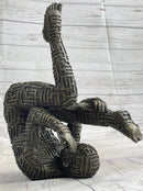 Abstract Modern Art Yoga Bronze Sculpture by Dali
