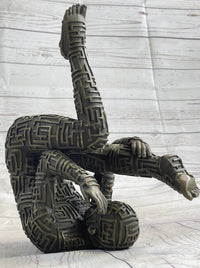 Abstract Modern Art Yoga Bronze Sculpture by Dali