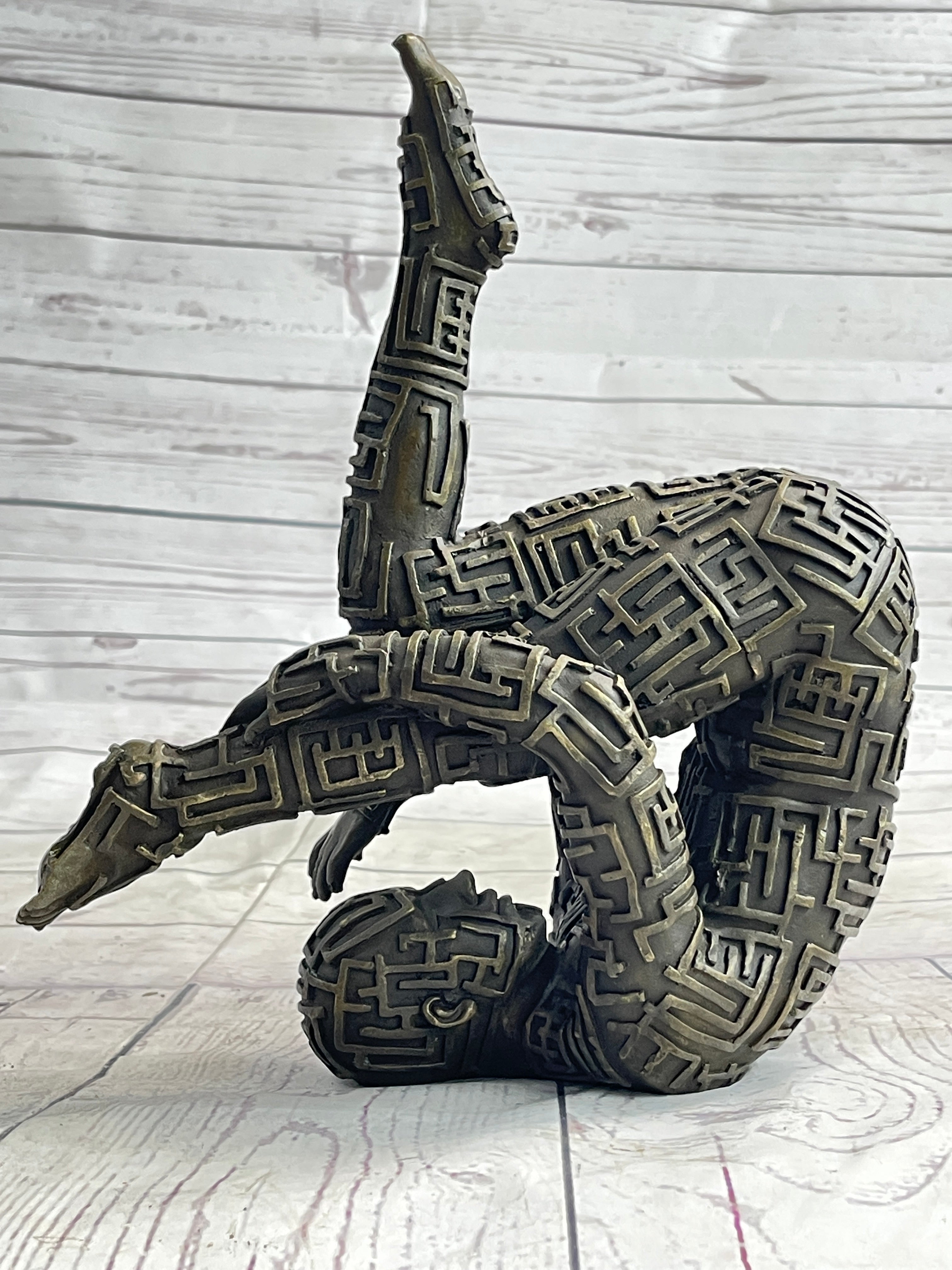 Abstract Modern Art Yoga Bronze Sculpture by Dali