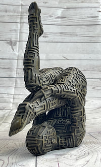 Abstract Modern Art Yoga Bronze Sculpture by Dali