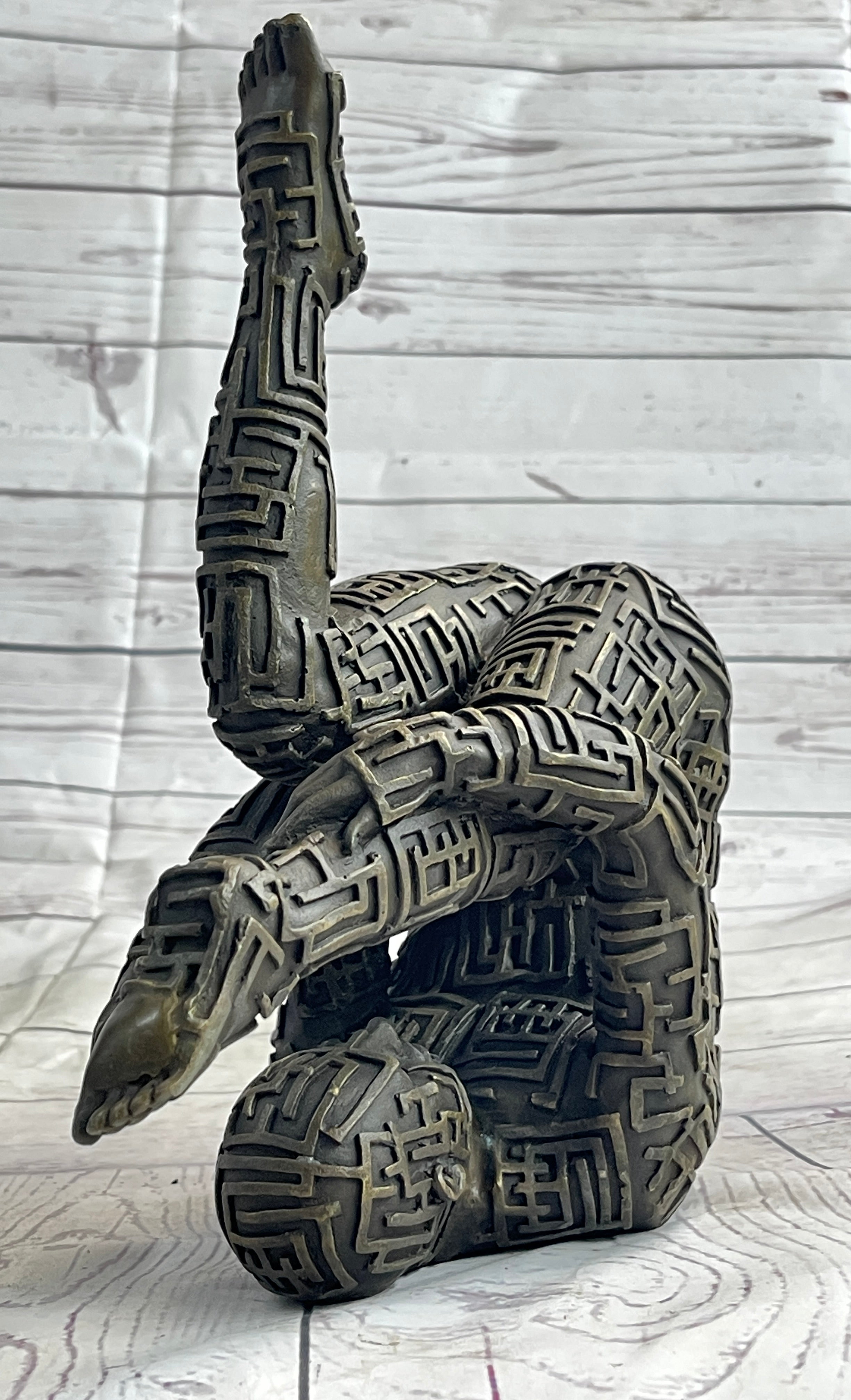 Abstract Modern Art Yoga Bronze Sculpture by Dali