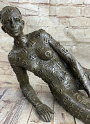 Signed Tribute to Dali Lady With Zodiac Outfit Bronze Sculpture