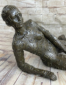 Signed Tribute to Dali Lady With Zodiac Outfit Bronze Sculpture