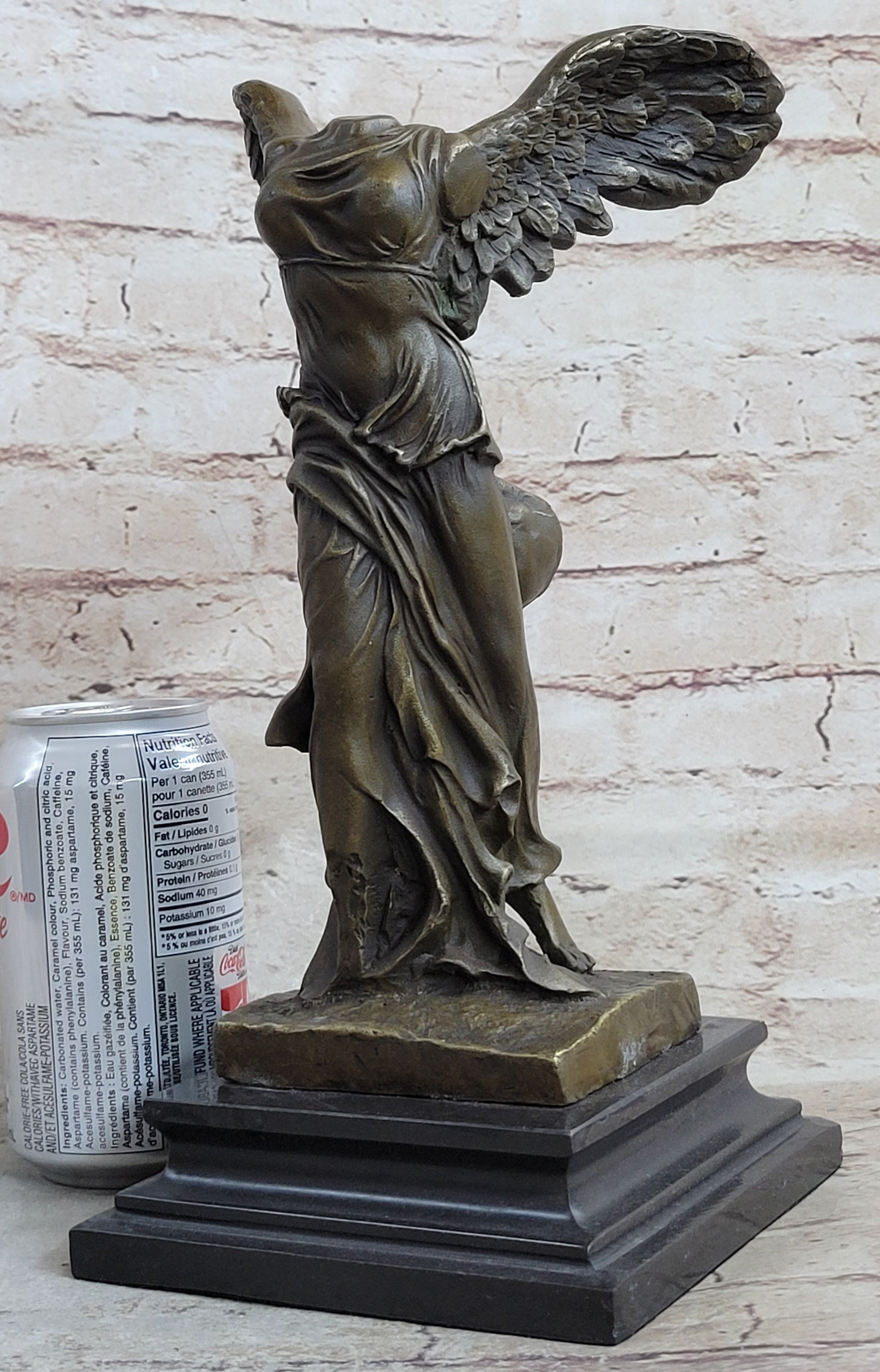 Nike of Samothrace Winged Victory Hot Cast Marble Base