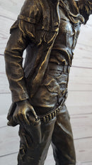 Cowgirl Female Cowboy Bronze Sculpture 22" X 7"