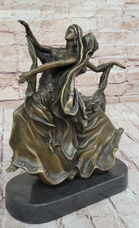 Gemini Twin Dancer Girls Bronze Sculpture Vitaleh 11" X 10"