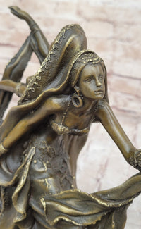 Gemini Twin Dancer Girls Bronze Sculpture Vitaleh 11" X 10"