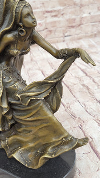 Gemini Twin Dancer Girls Bronze Sculpture Vitaleh 11" X 10"