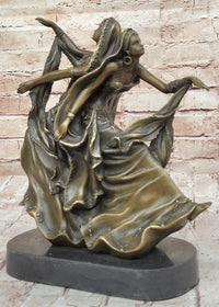 Gemini Twin Dancer Girls Bronze Sculpture Vitaleh 11" X 10"