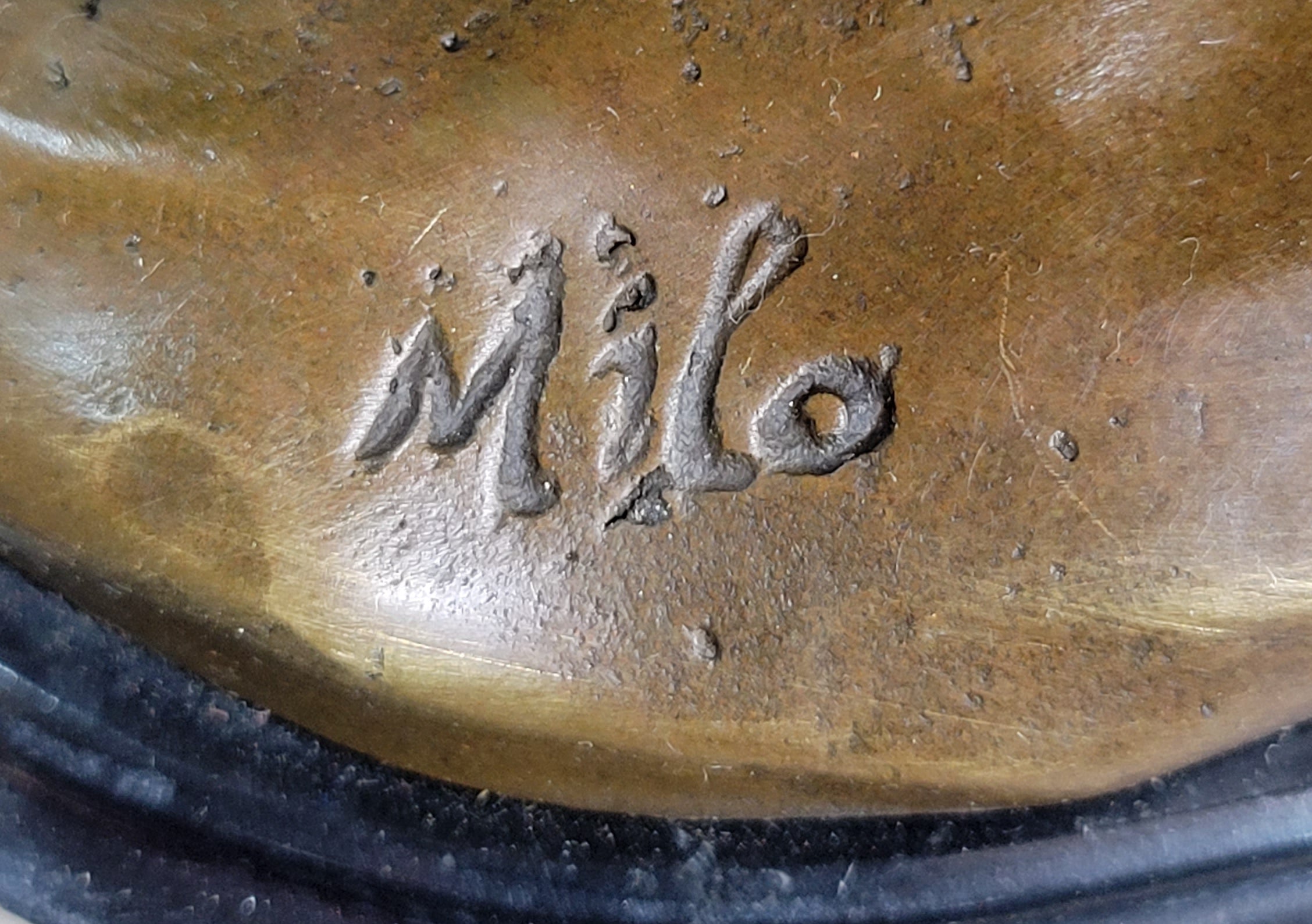 Signed Sexy Nude Mermaid Bronze Sculpture Mythical Marble