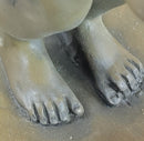 Signed Aldo Vitaleh Little Girl Playing With Turtle Bronze