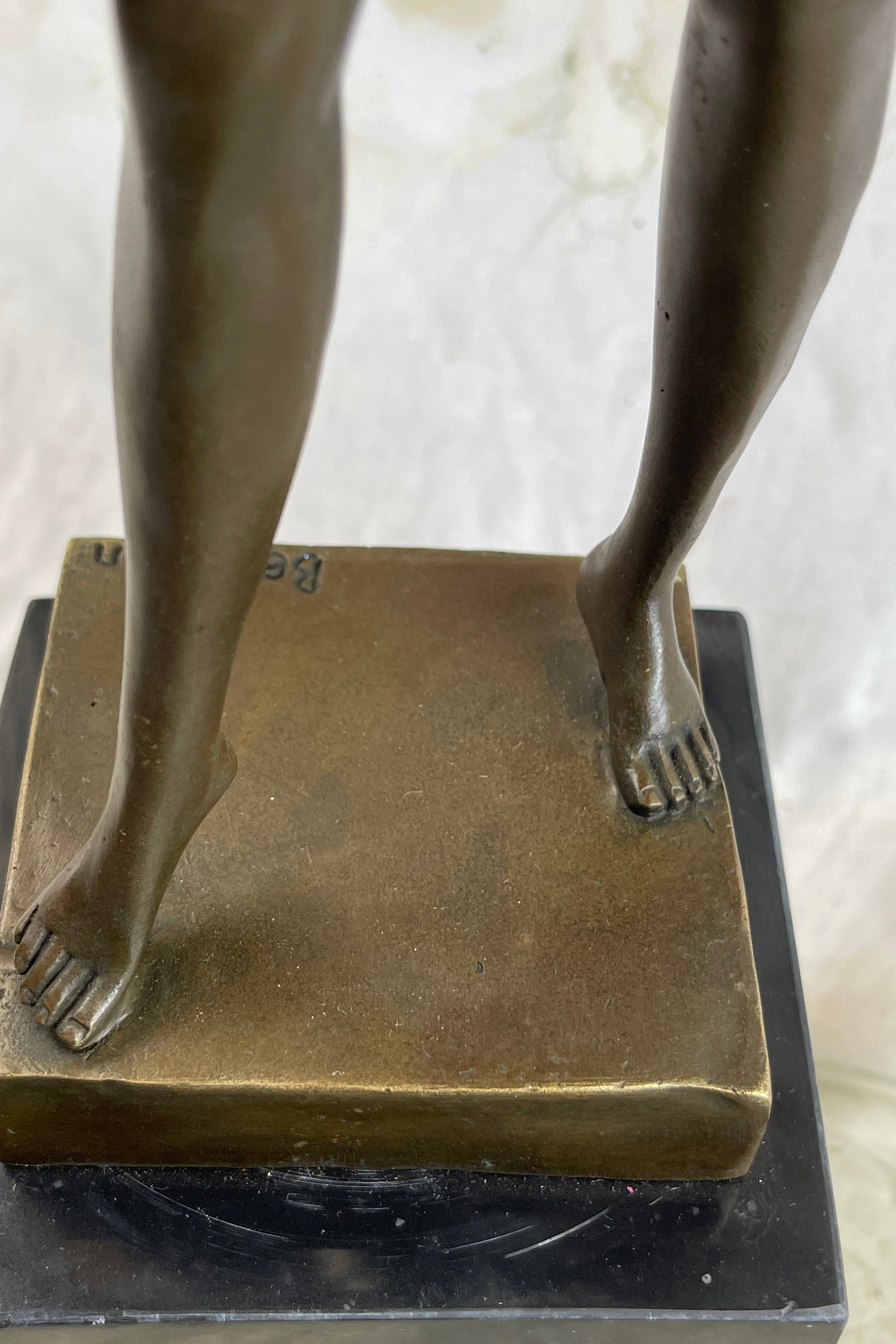 Bergman Art Deco Flapper Dancer Bronze Sculpture 18" x 8"