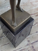 Belly Dancer Lifting Skirt Art Deco Bronze by Bergman