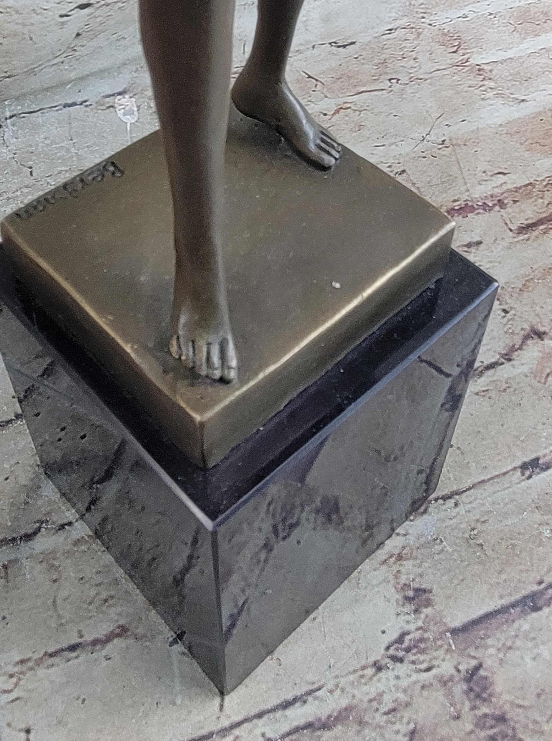 Belly Dancer Lifting Skirt Art Deco Bronze by Bergman