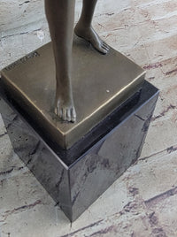 Belly Dancer Lifting Skirt Art Deco Bronze by Bergman