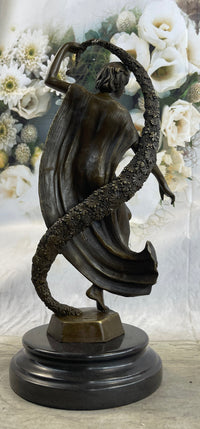 GUIRANDE (JOE DESCOMPS) ''WOMAN WITH THYRSUS'' HOT CAST BRONZE SCULPTURE FIGURINE