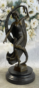 GUIRANDE (JOE DESCOMPS) ''WOMAN WITH THYRSUS'' HOT CAST BRONZE SCULPTURE FIGURINE