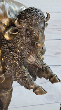 Frederic Remington Buffalo Horse Bronze Sculpture