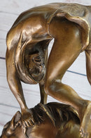 Frederic Remington Buffalo Horse Bronze Sculpture