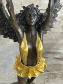 Angel Goddess Holding Victory Torch Bronze Sculpture by Moreau