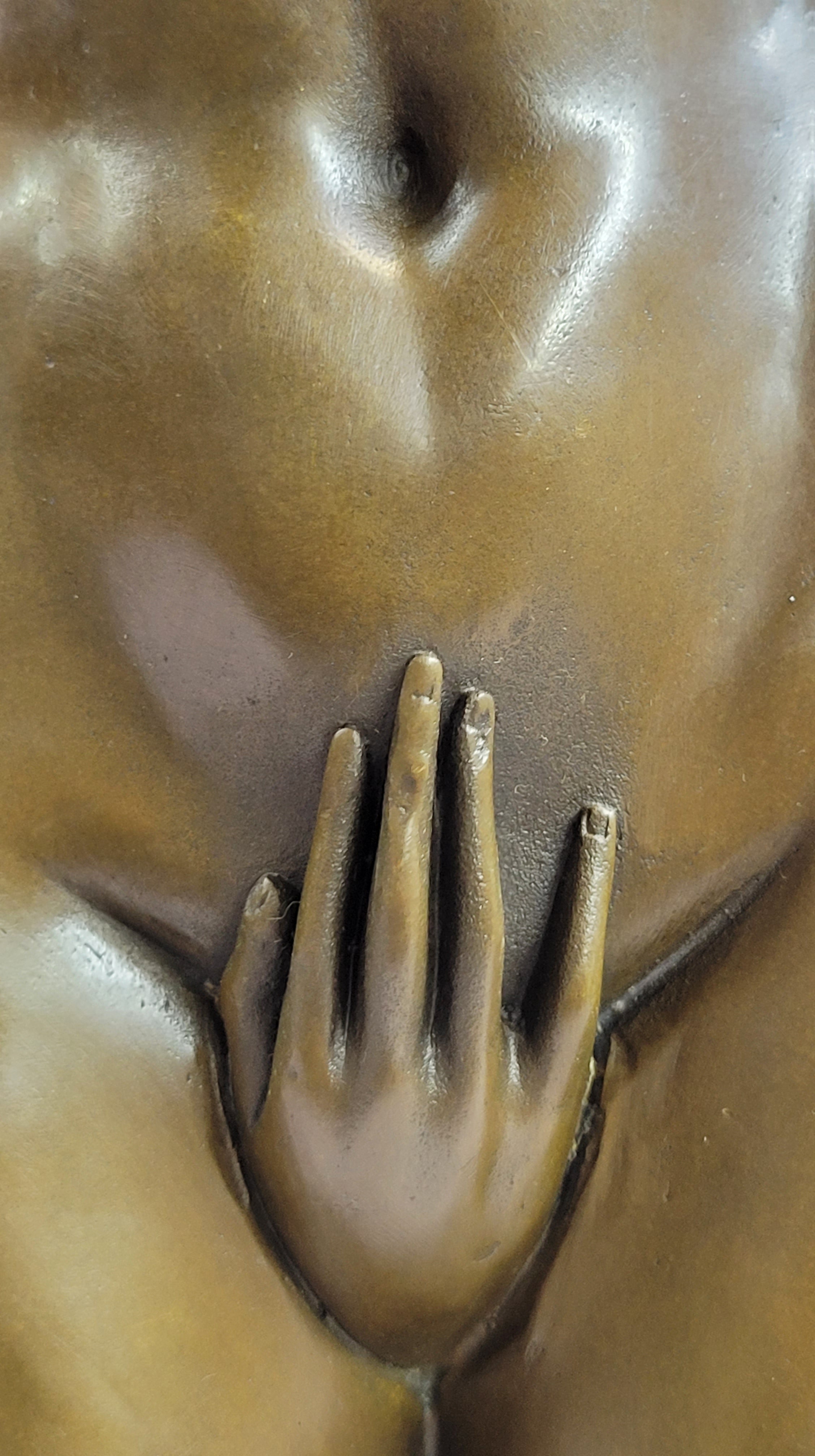 Female Loins Pelvis Hand Erotic Bronze Statue Sculpture Modern Art Mavchi 11" x 6"