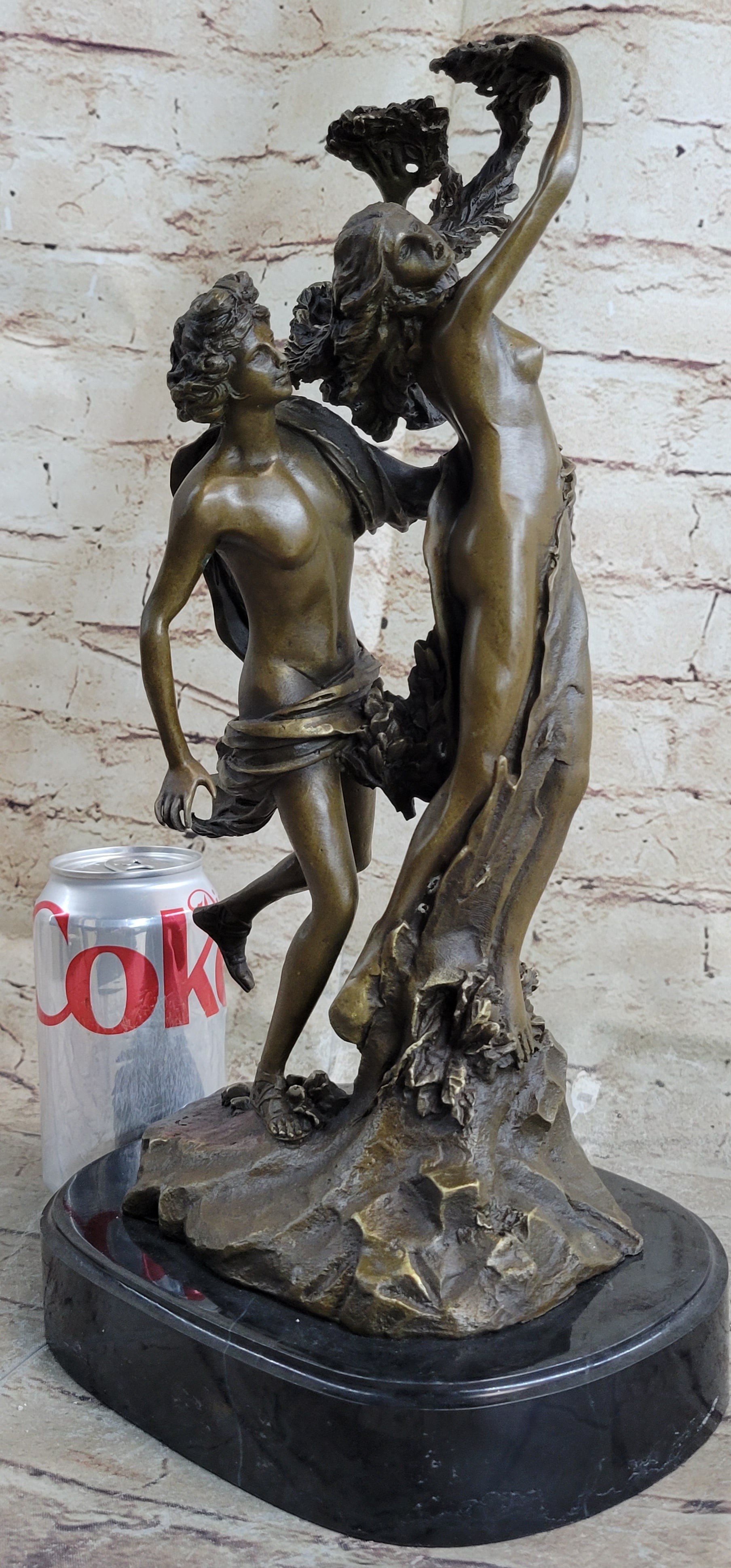 Bernini Bronze Nude Apollo and Daphne Sculpture Art Nouveau