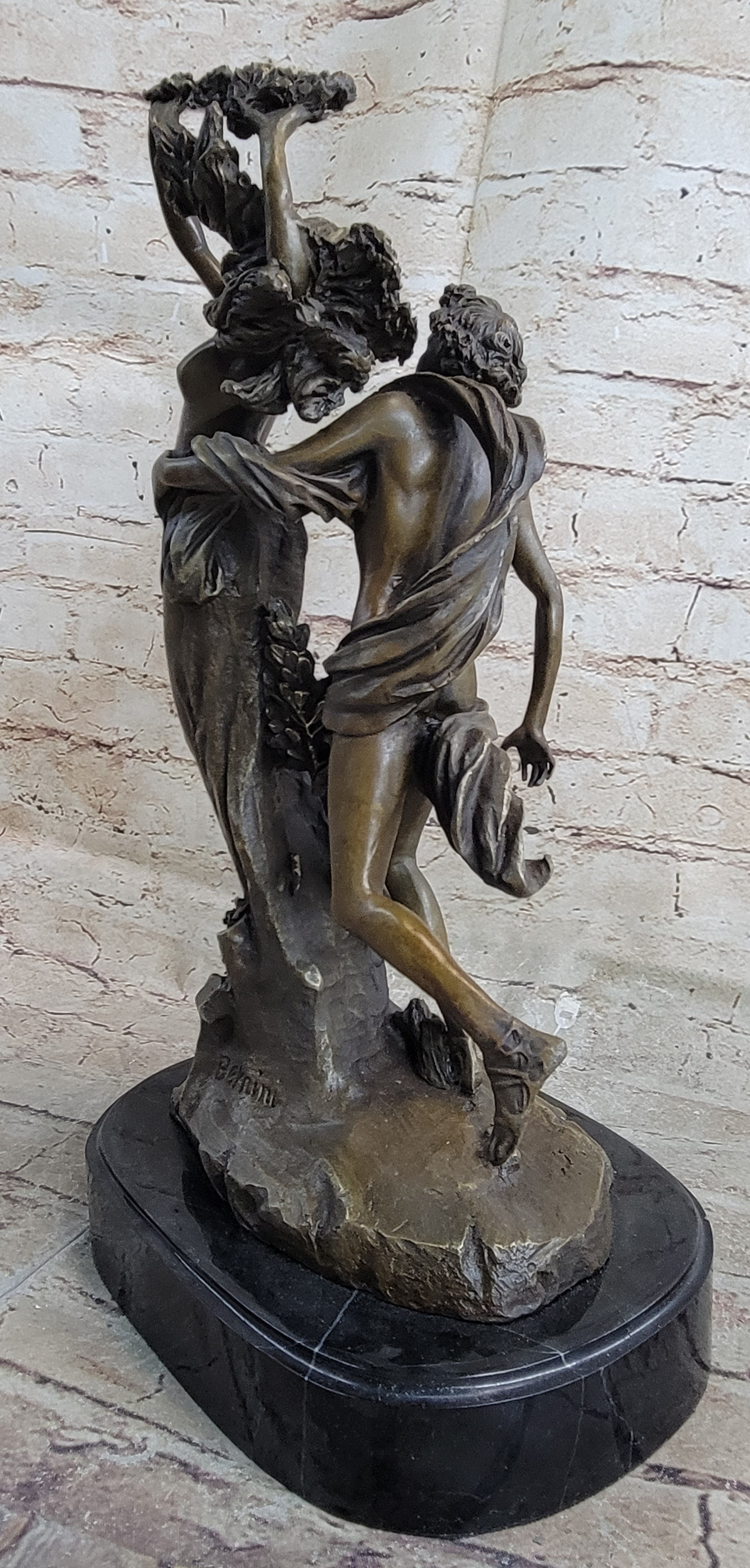 Bernini Bronze Nude Apollo and Daphne Sculpture Art Nouveau
