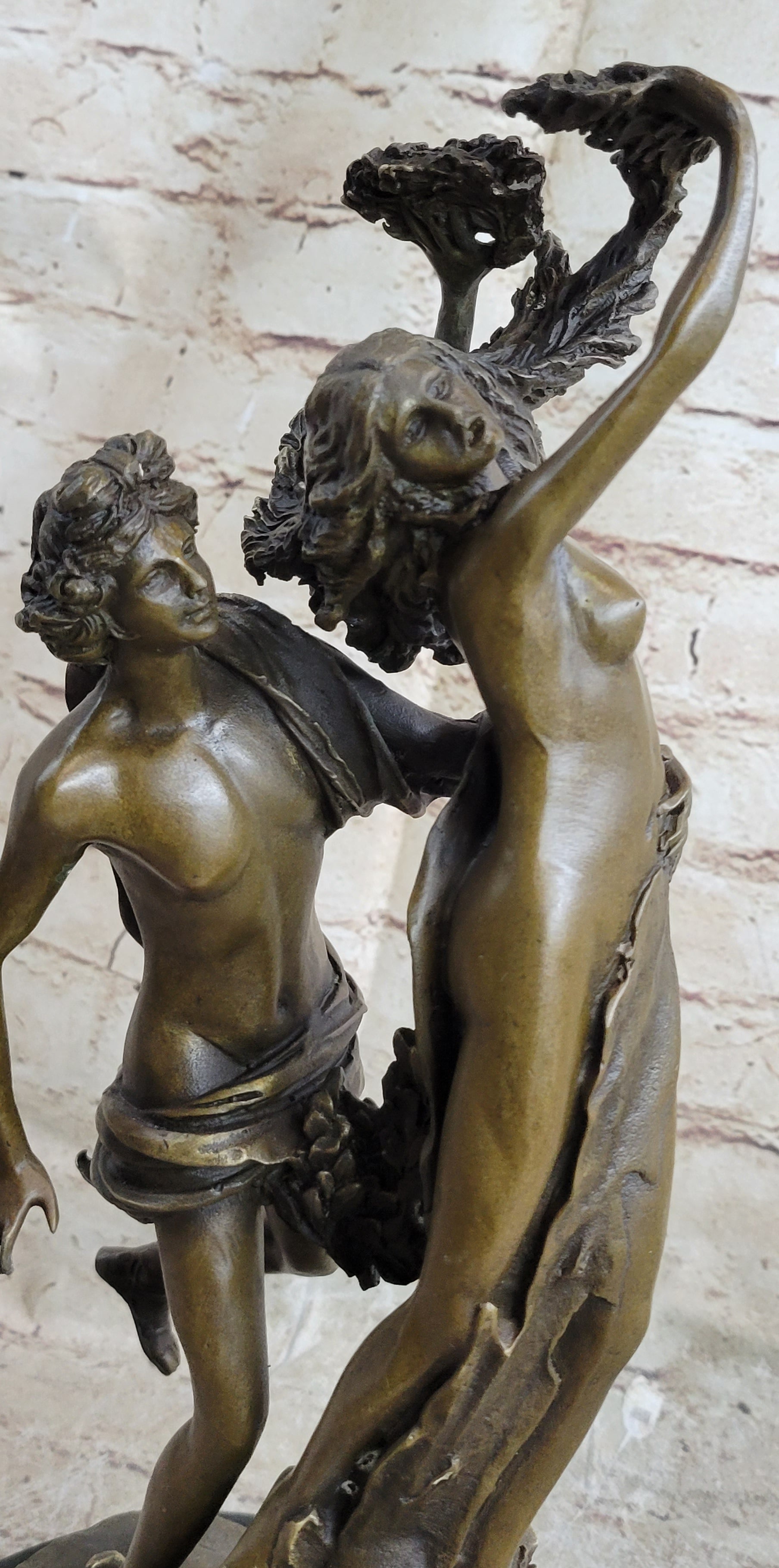 Bernini Bronze Nude Apollo and Daphne Sculpture Art Nouveau