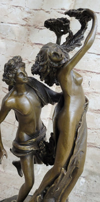Bernini Bronze Nude Apollo and Daphne Sculpture Art Nouveau