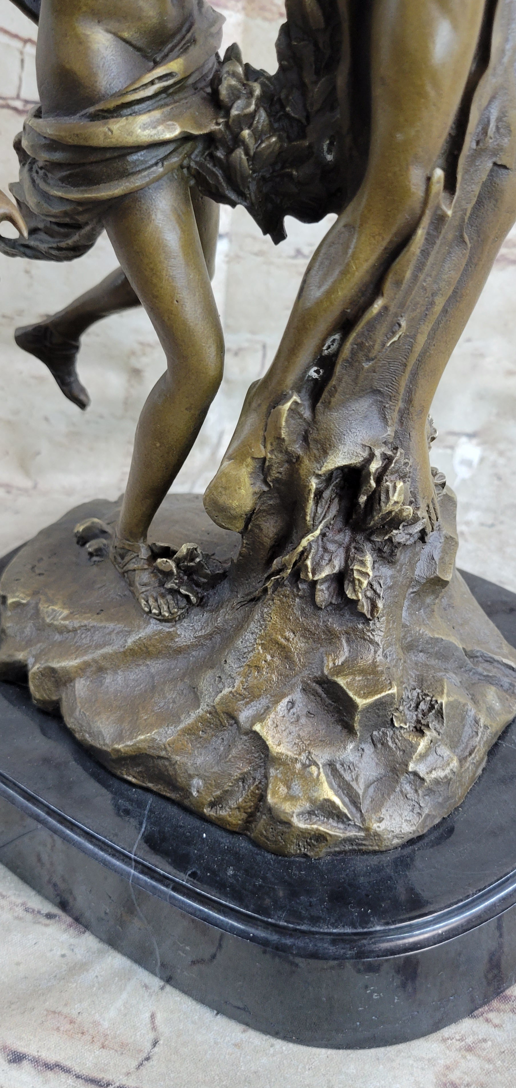 Bernini Bronze Nude Apollo and Daphne Sculpture Art Nouveau