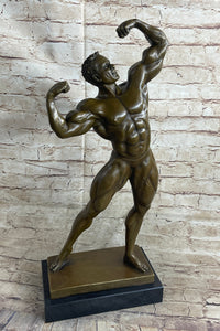 Bodybuilder Muscle Iron Man Bronze Trophy 21" x 10"
