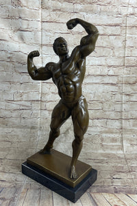 Bodybuilder Muscle Iron Man Bronze Trophy 21" x 10"